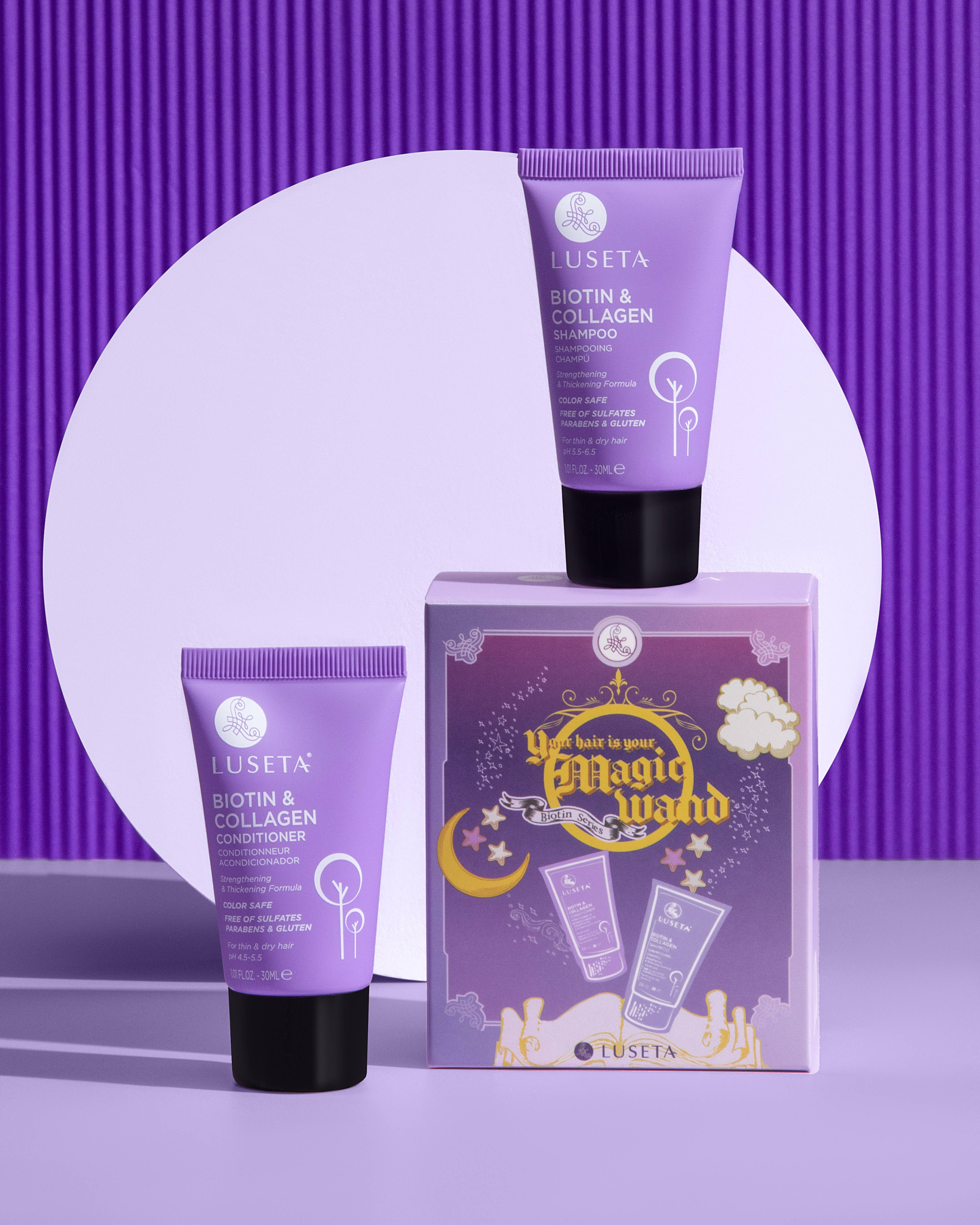 Luseta Beauty - Wholesale Haircare Set/Kit - Biotin & Collagen Travel Set - 2 x 1.01oz1