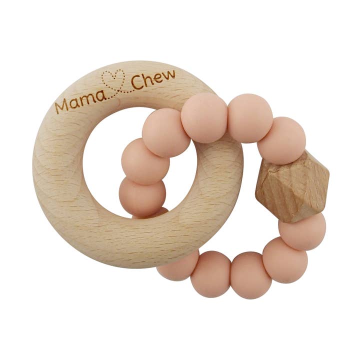 Mordedor hexagonal y madera - Peachy para venta al por mayor de Mama Chew