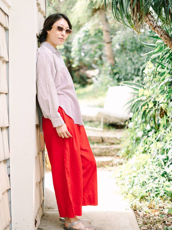 Nettle Studios - Wholesale Button Down Shirt - Unisex - Size Inclusive Plus Size Long Sleeve Button Up Striped Linen24