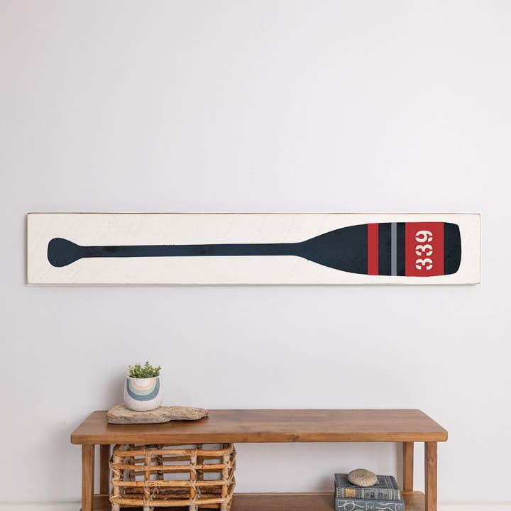 Letrero de madera de granero de remo azul marino personalizado para venta al por mayor de Rustic Marlin