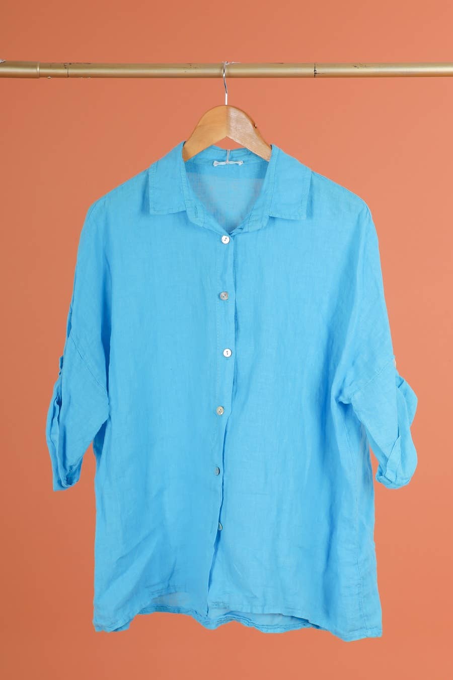 la maison des fibres naturelles - Wholesale Button Down Shirt - Women's - 620090u 100% linen shirt made in Italy6