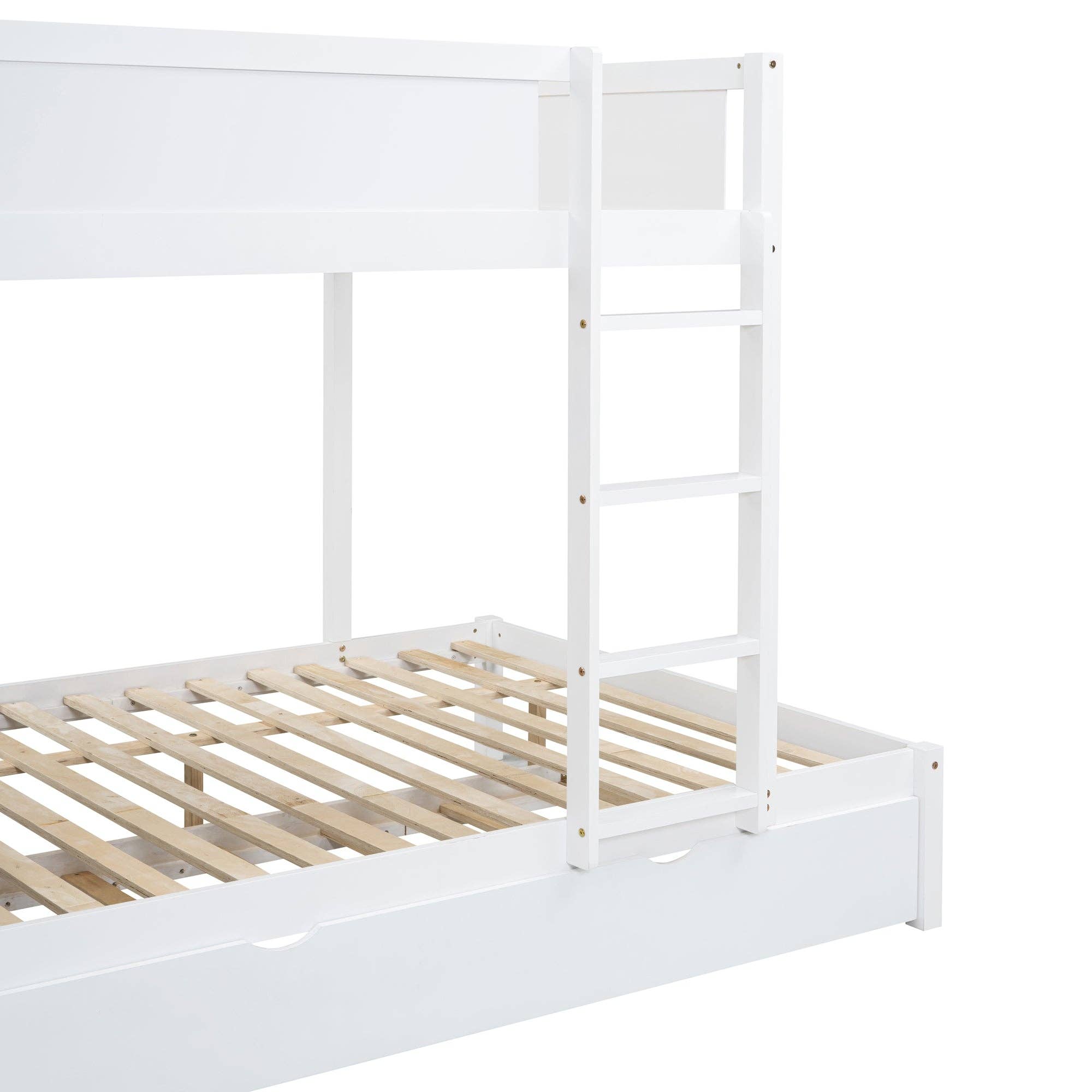 39F Inc. - Wholesale Bed - Full-Over-Full Bunk Bed with Trundle, Storage & Desk – White17