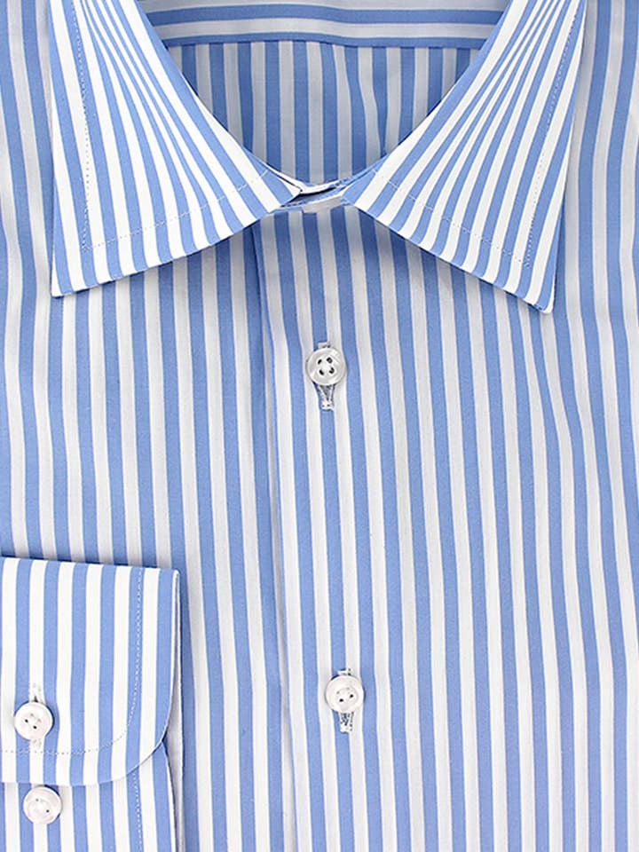 STRIPED SHIRT WITH SKY BLUE STICKS for wholesale by Cotton Park