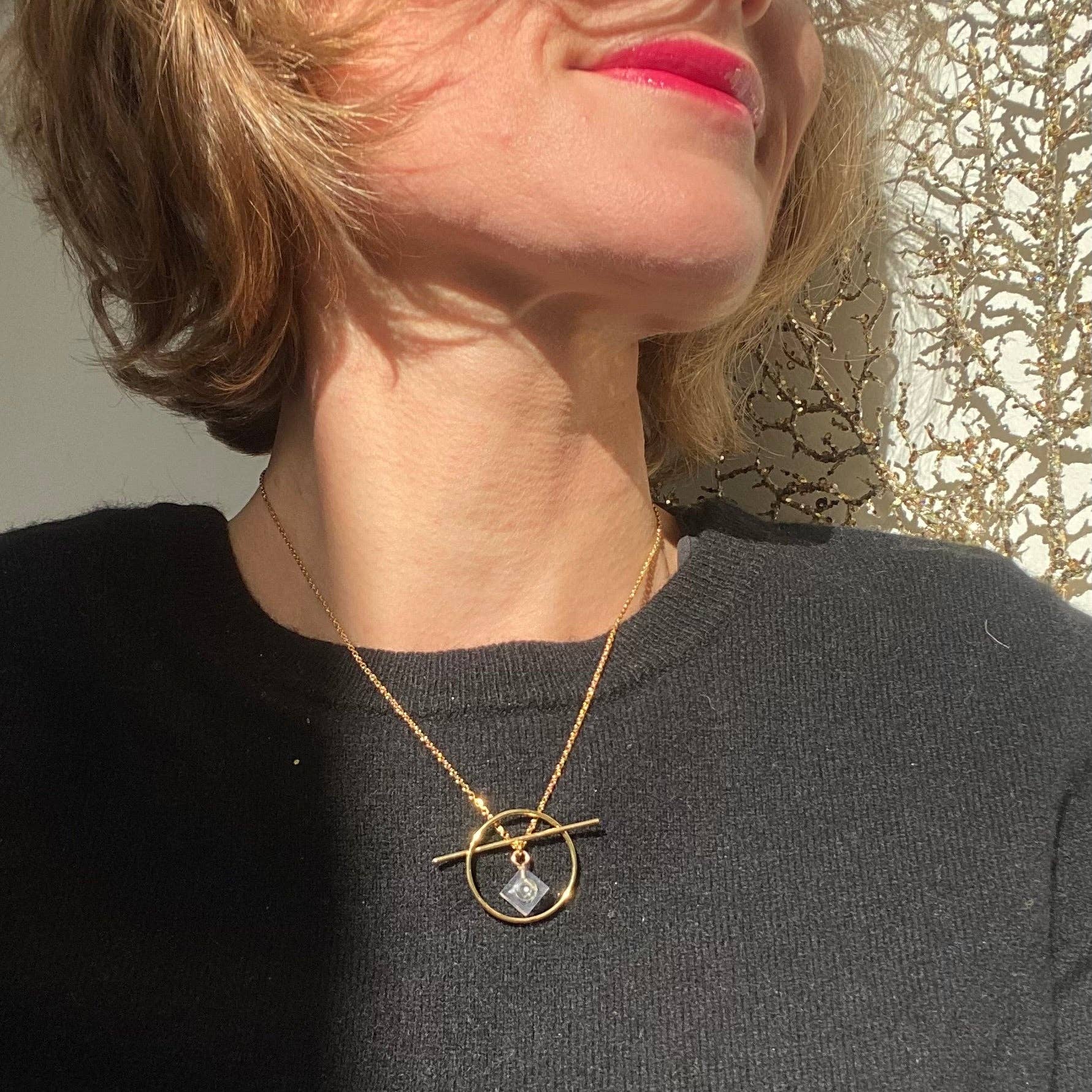 Brique d'Oreille - Wholesale Pendant/Charm Necklace - Geometric necklace with a Lego brick - Les Astucieuses15