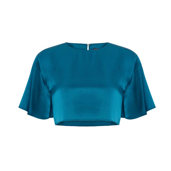 Oversized Silk Crop Top for wholesale by PCFG