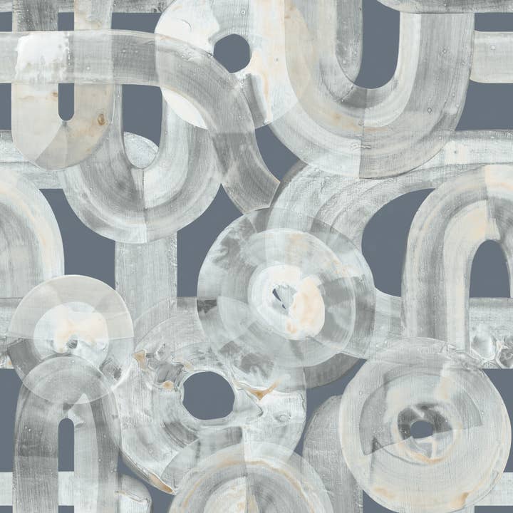 Collection de Sel Finition Brillante Pinceau Penello Papier Peint Danse pour la vente par Galerie Wallcoverings