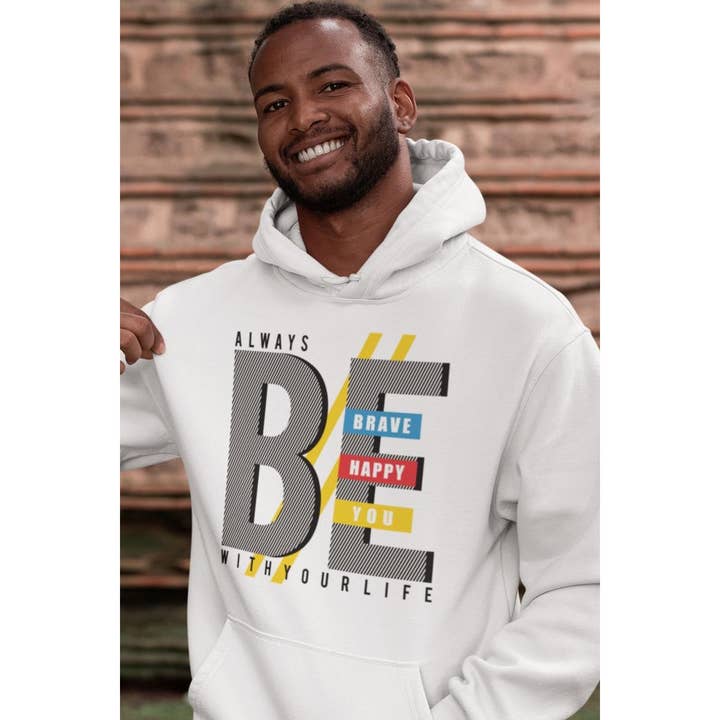 SER SEMPRE CAPUZ DE HOMEM GRÁFICO por atacado de nobarand