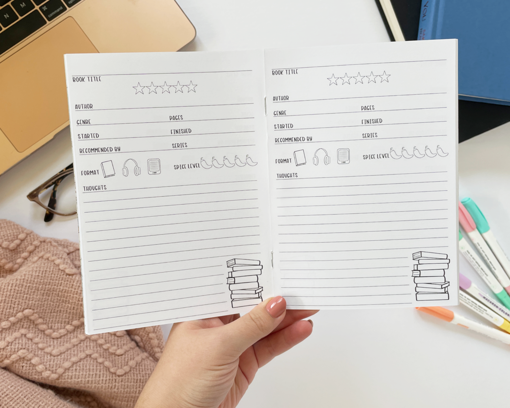 The Peachy Polka Dot - Wholesale Journal/Diary - Mini Reading Journal – TBR Tracker & Book Review Notebook3