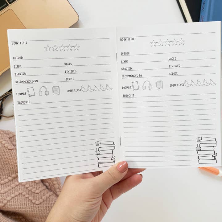 The Peachy Polka Dot - Wholesale Journal/Diary - Mini Reading Journal – TBR Tracker & Book Review Notebook3