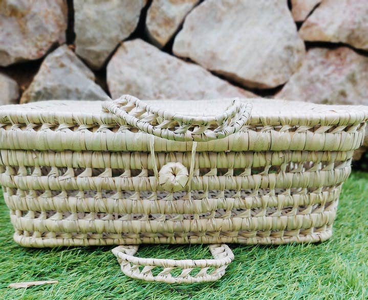 Maya Mallorca - Vente Paniers - Moyenne mallette en fibres de palmier2