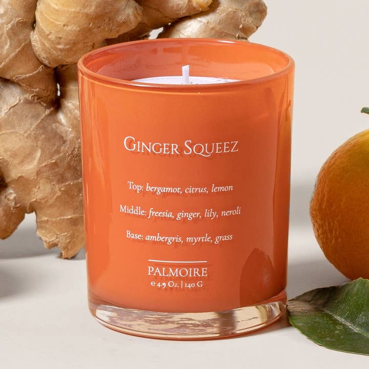 Palmoire Home Fragrance – wholesale Burkljus – Ginger Squeez Sojavaxljus med bergamot, citrus och lilja6