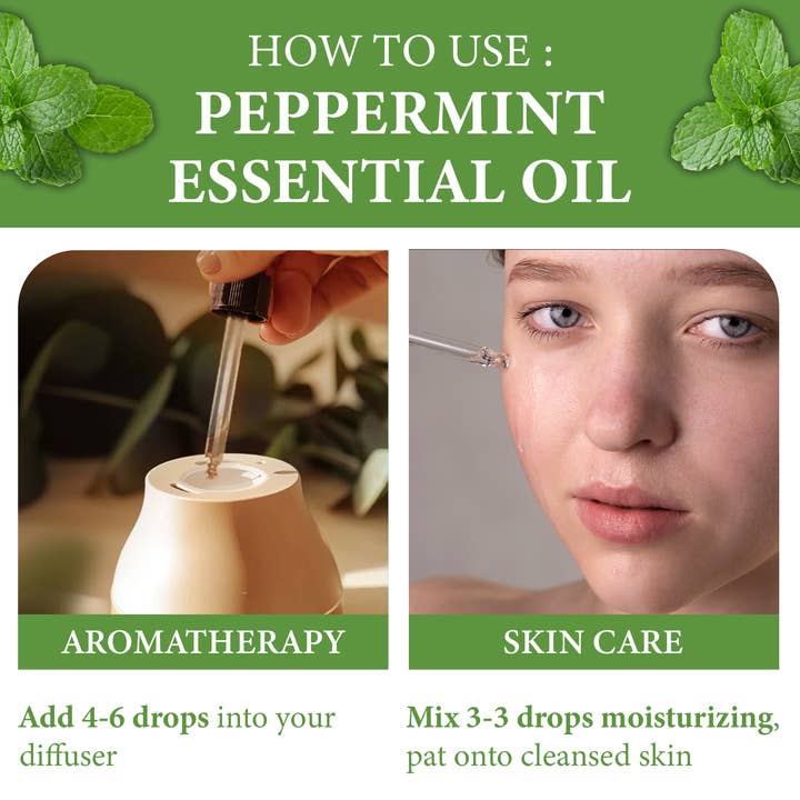 Organic Way LLC - Wholesale Essential Oil - Natural Way Peppermint Essential Oil | Premium Grade Essential Oils for Hair Care, Oil for Skin, Aromatherapy, & Diffuser | Essential Oil for Skin Tag Remover, Massage Oil & Humidifier Use | 4 Fl Oz (120 mL)