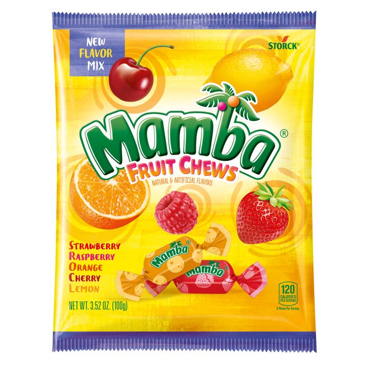 Grandpa Joe's Candy Shop - Wholesale Gummy - Mamba Fruit Chews 3.52oz Bag, 12ct