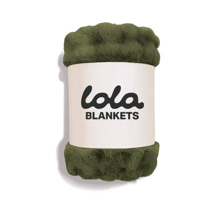 Lola Blankets - Wholesale Throw Blanket - Fern Green1