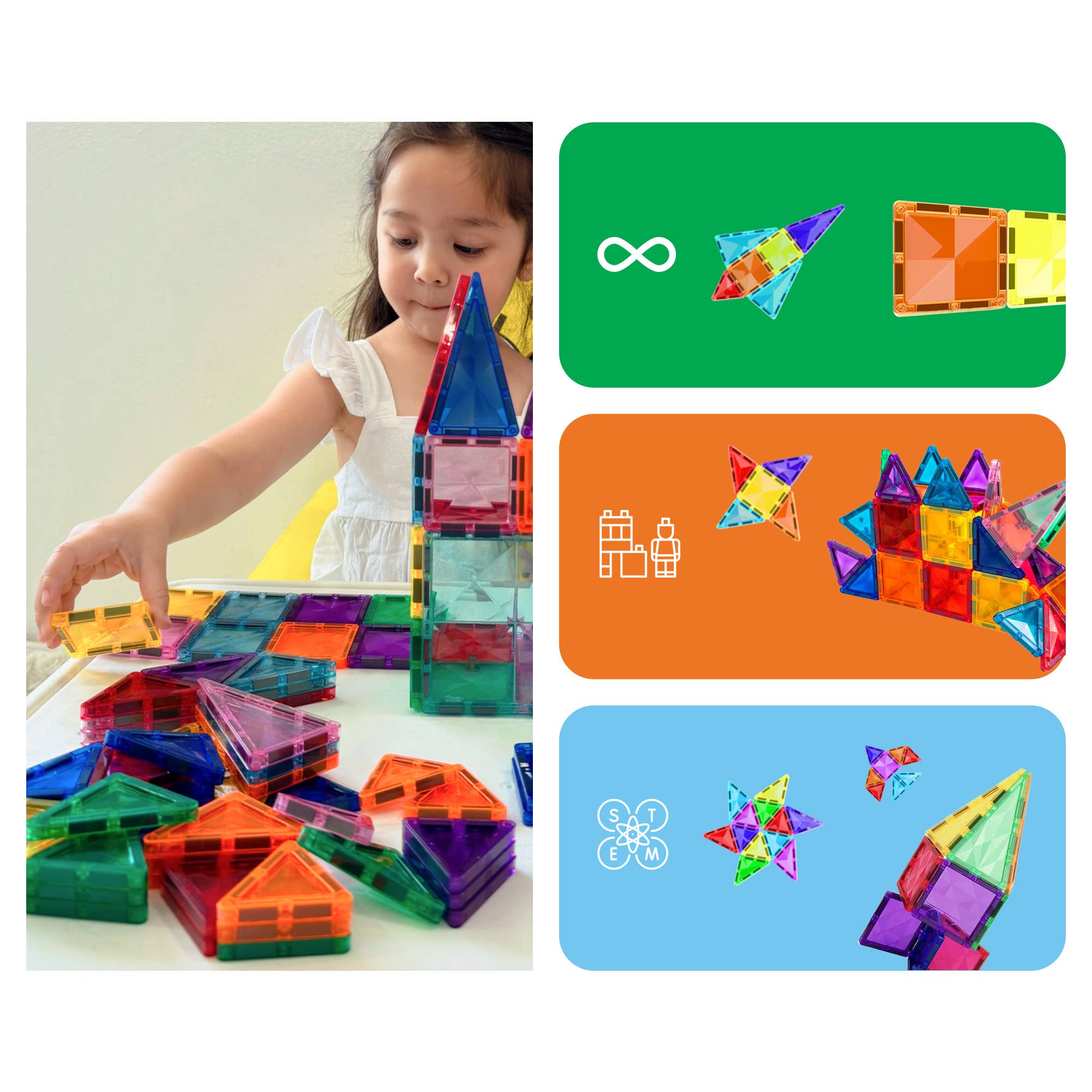 PicassoTiles - Wholesale Building Set - Kids - PicassoTiles 60pc Travel Size Magnetic Tile Building Set2