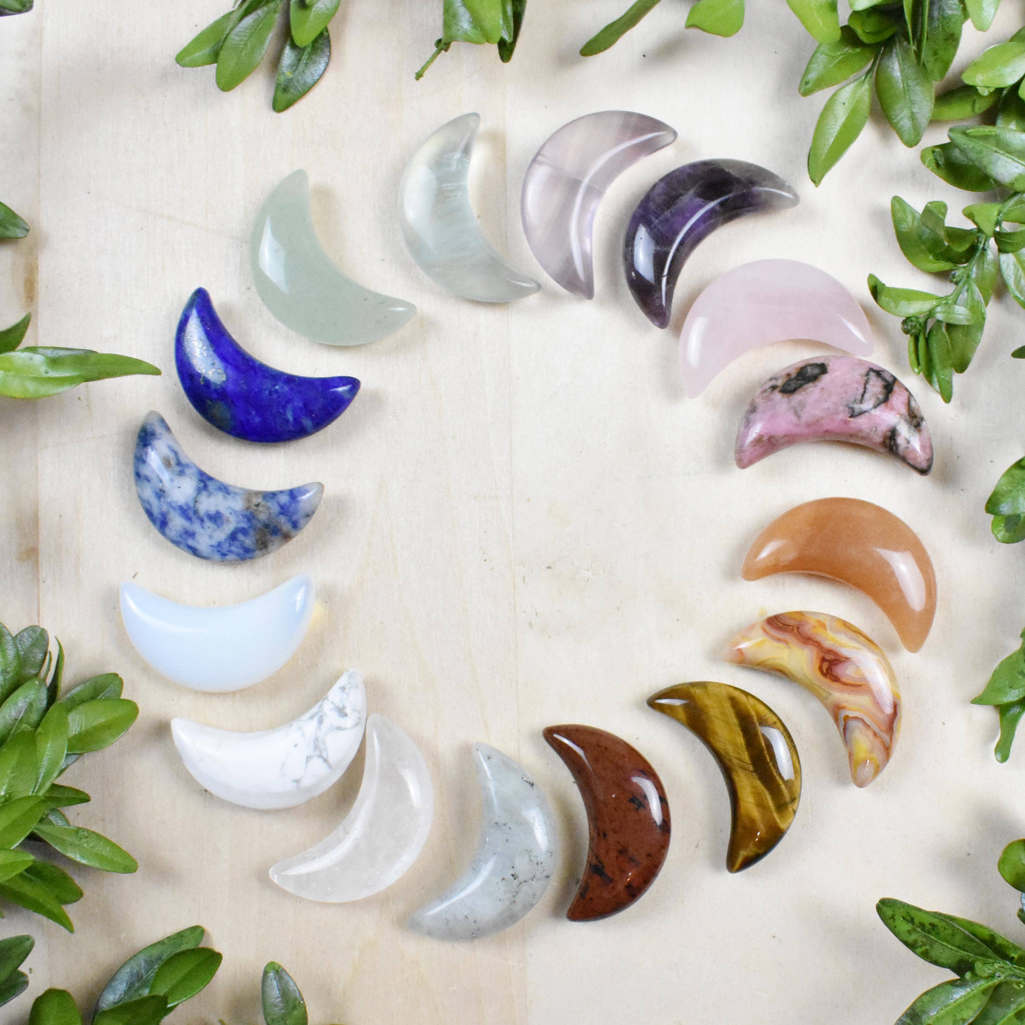 Ewelina Pas Jewelry - Wholesale Spiritual Stone/Crystal - Crescent Moon Gemstone Pocket Stone2