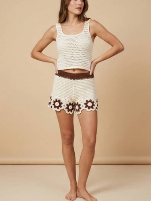 w258 choco tamanho único em crochê por atacado de Lilie Rose