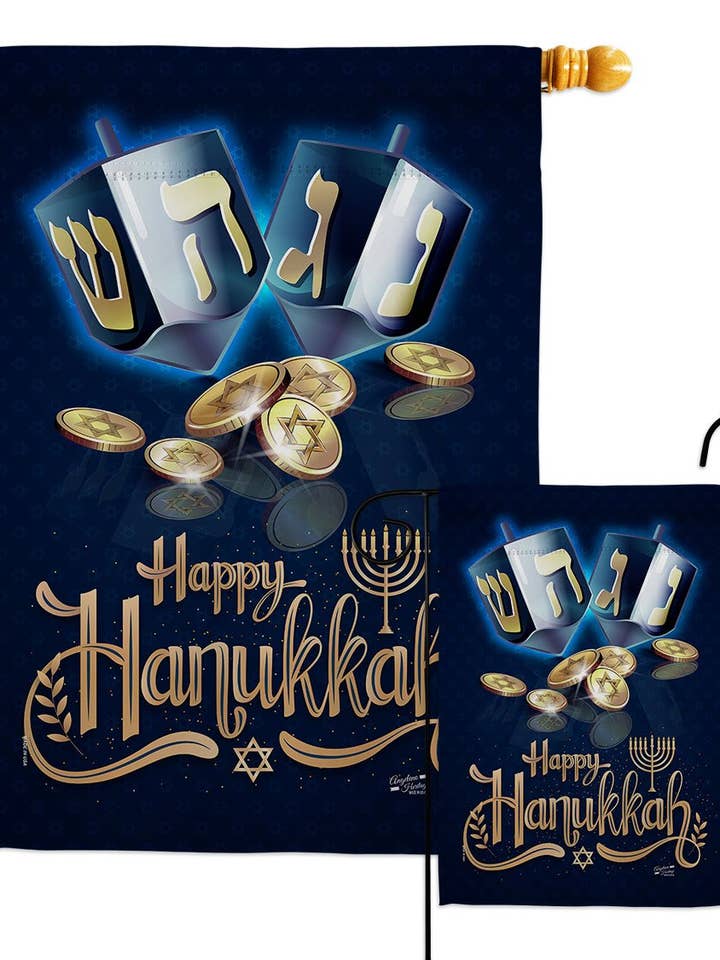 Happy Chanoeka Winterse Decor Vlag voor wholesale door Two Group Flag Co