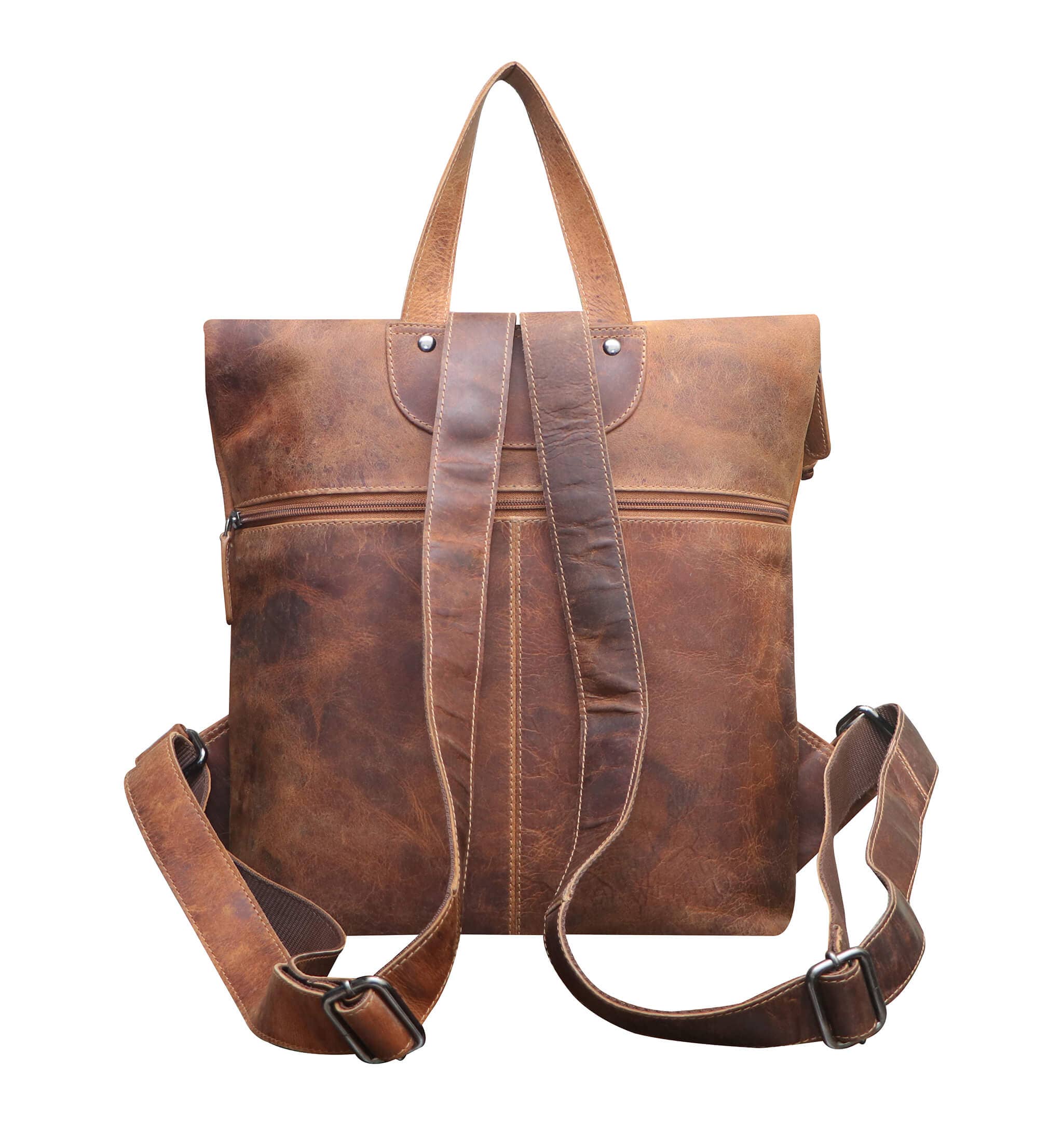 Greenwood - Wholesale Backpack - Women's - Sandy Small Rucksack with Rolltop Leather Rucksack Modern Women6