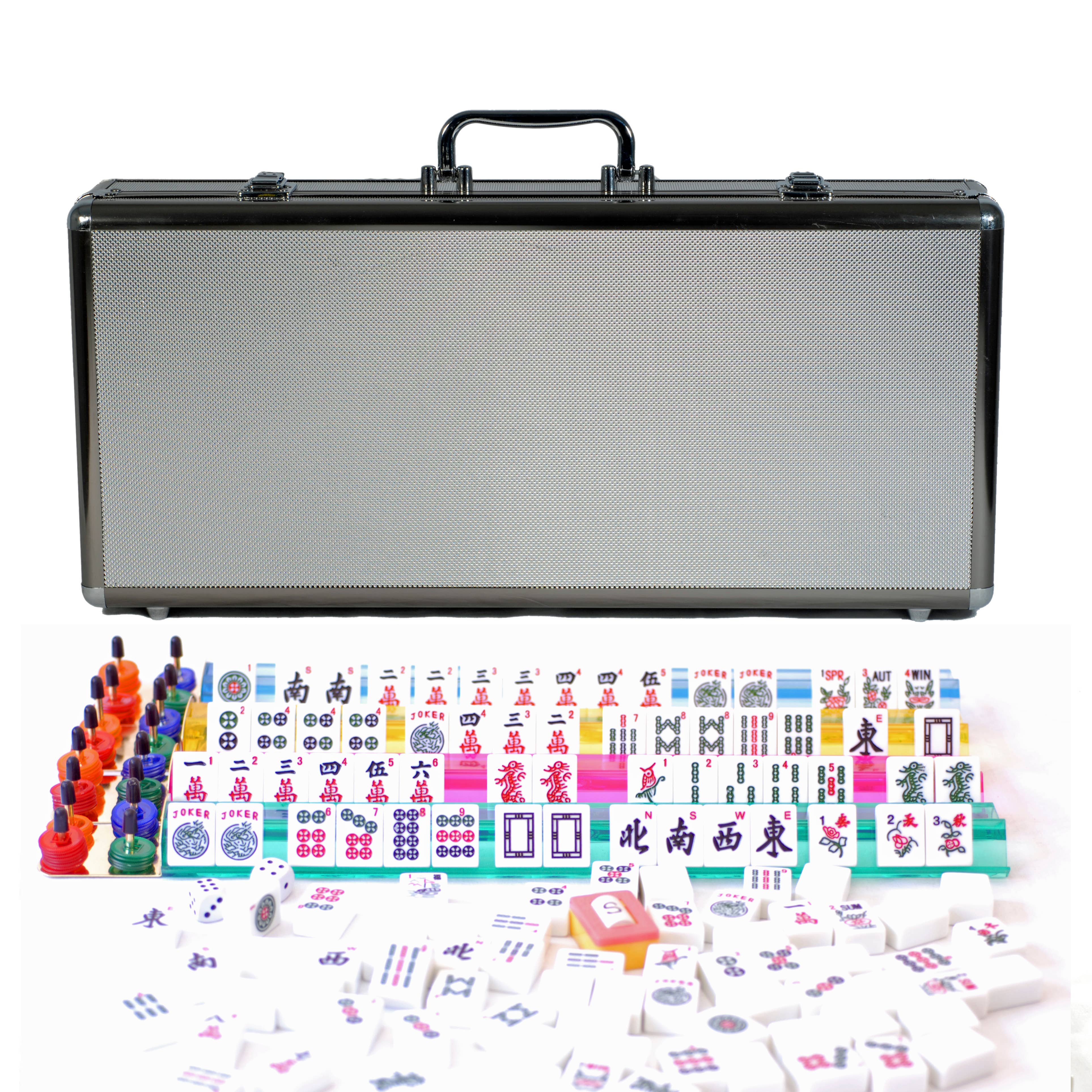 Wood Expressions - Wholesale Board Game - Deluxe American Mahjong in a Silver Aluminum Case