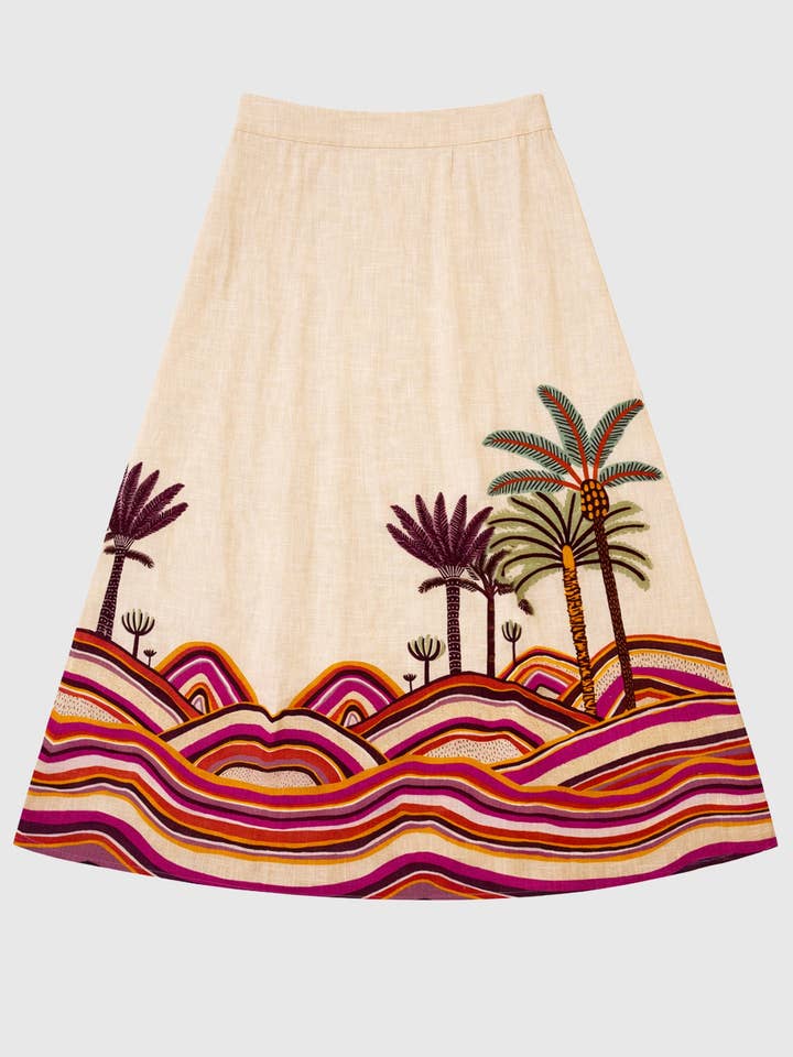 RAMIRO LONG SKIRT palmyre pink for wholesale by An'ge