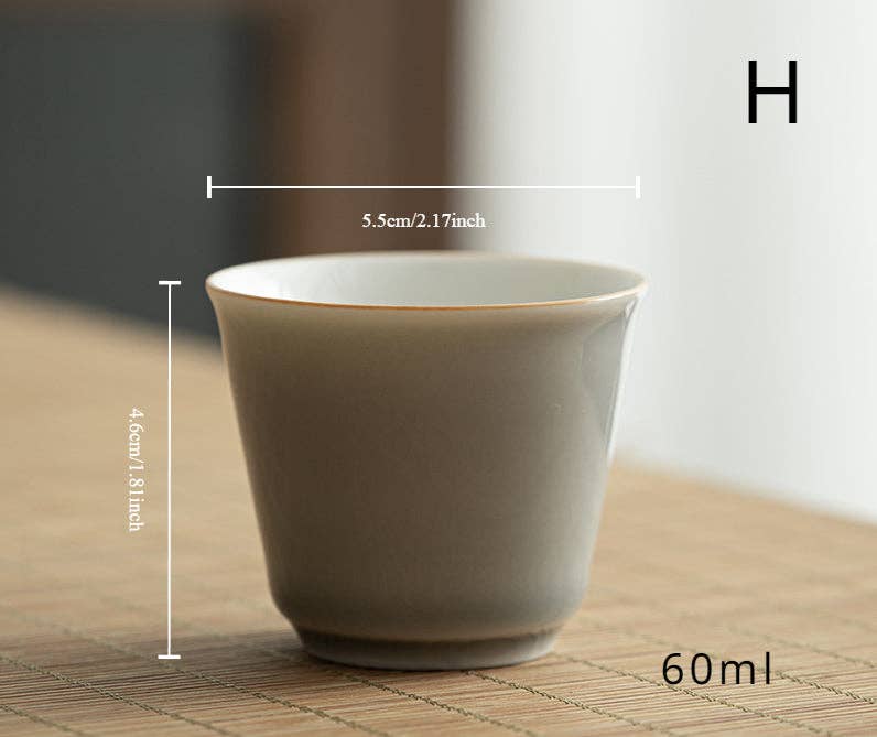 Gohobi （We cover U.S. import duties） - Vendita all'ingrosso Tazza da tè/caffè - Tazza da tè Gohobi, fatta a mano, colore: grigio ghiaccio7