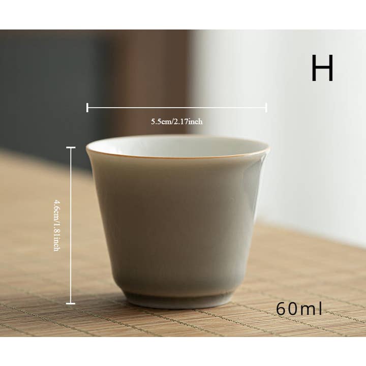 Gohobi (We cover U.S. import duties) - Vendita all'ingrosso Tazza da tè/caffè - Tazza da tè Gohobi, fatta a mano, colore: grigio ghiaccio7