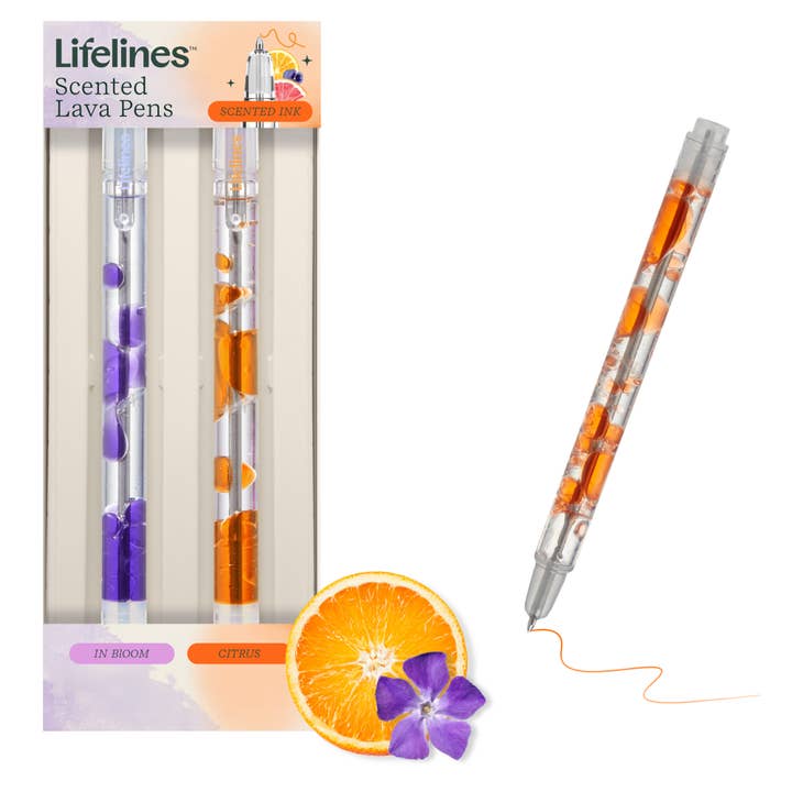 Scented Lava Pen 2PK Purple/Orange for wholesale by Lifelines