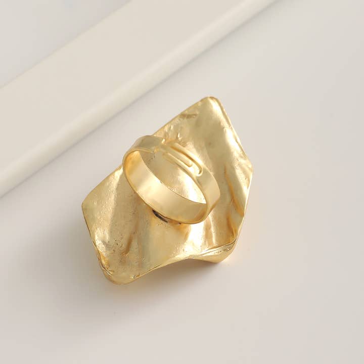 BUBU BY TEKIN SHOP - Wholesale Cocktail/Statement Ring - Gold Plated Boho Ring1