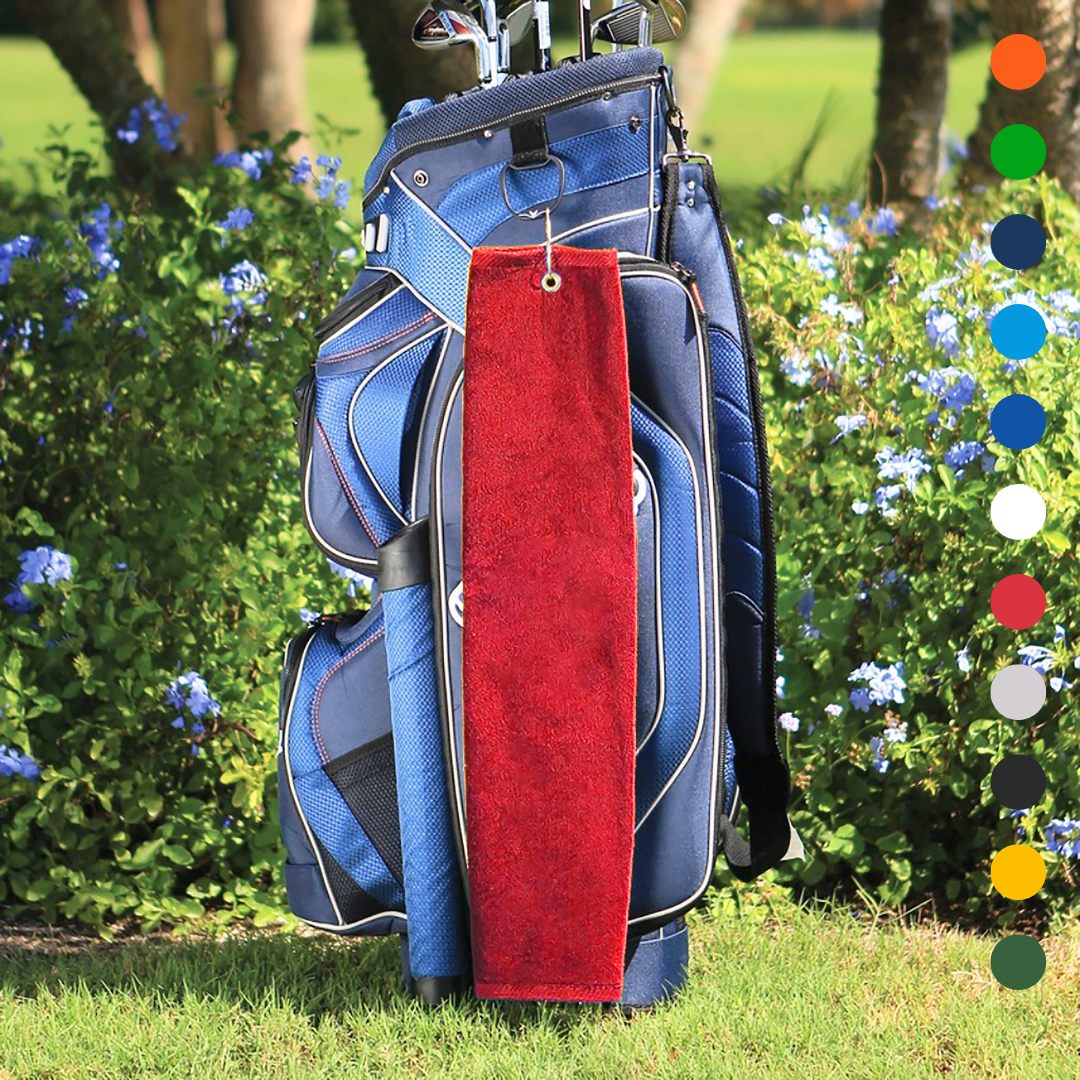 Pro Towels - Wholesale Sports Towel - Tri-Fold Platinum Velour Golf Towel: Grommet & Hook7