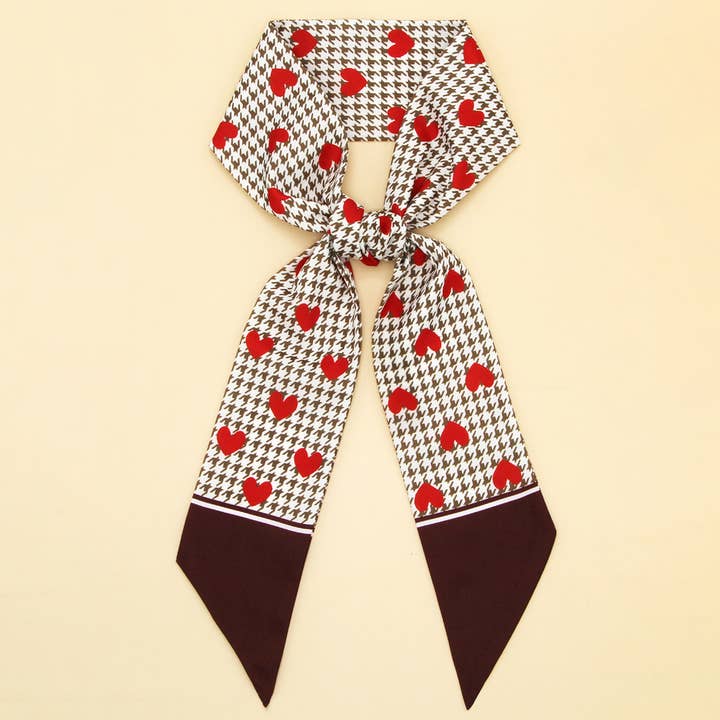 ACCITY - Wholesale Scarf - Women's - Chic Floral Letter Twilly Scarf Gift Wrap_CWASC009813