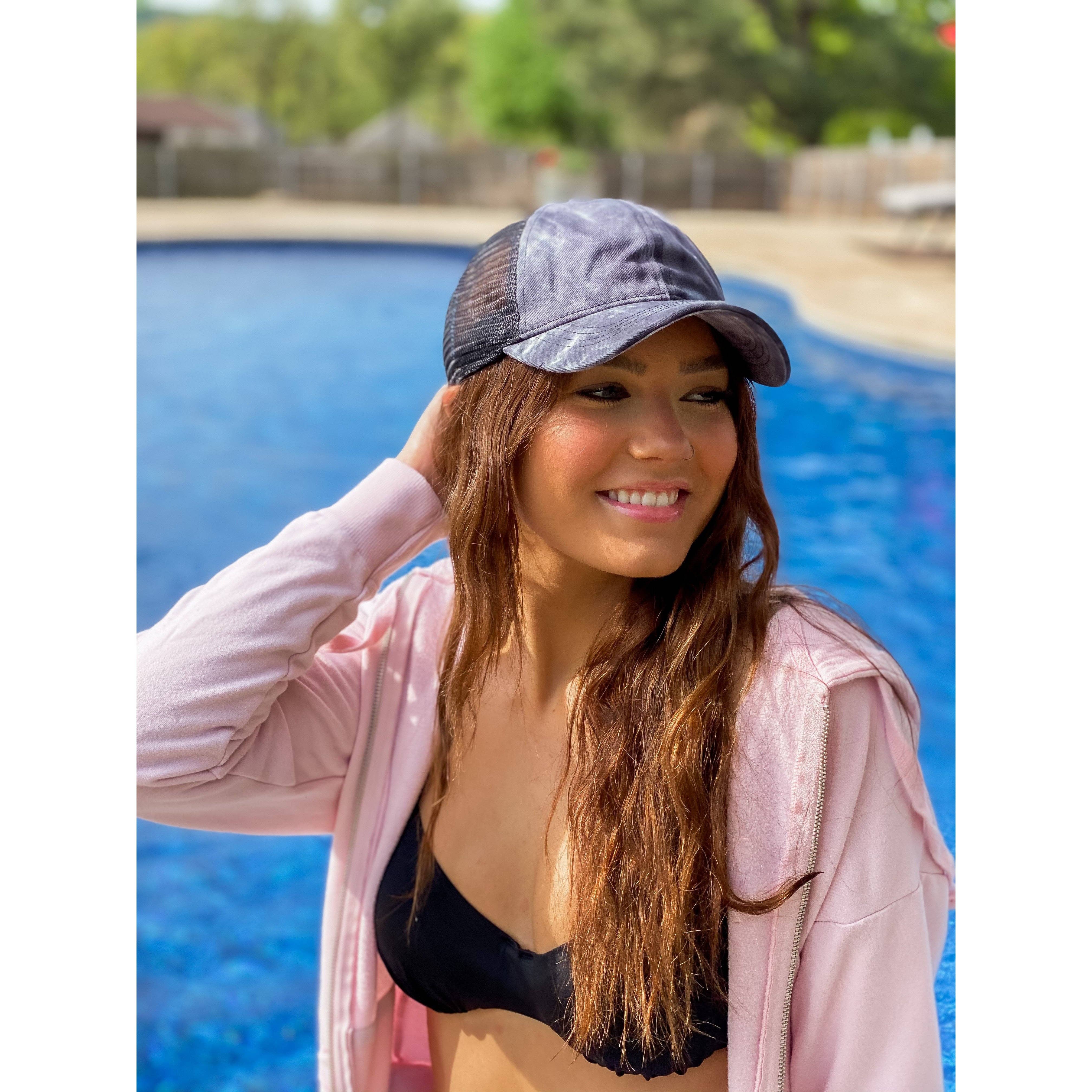 C.C Beanie – wholesale Ponytail cap – Women’s – Tie Dye High Ponytail Mesh Back CC Ball Cap BT21647