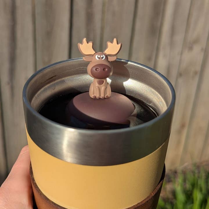 Float2infuse Tea Infuser - Wholesale Tea set - Moose | Floating Tea Steeper | Dark Brown Base | Brown Moose2