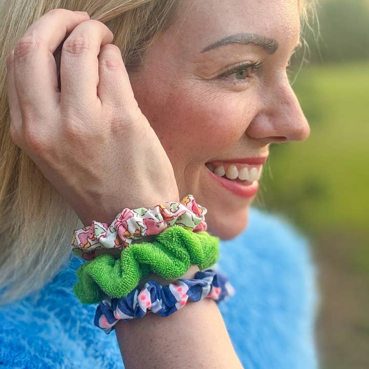 Scrunchie Hair Tie Set - Poppy - 3 Piece Set for wholesale by Taylor Elliott Designs