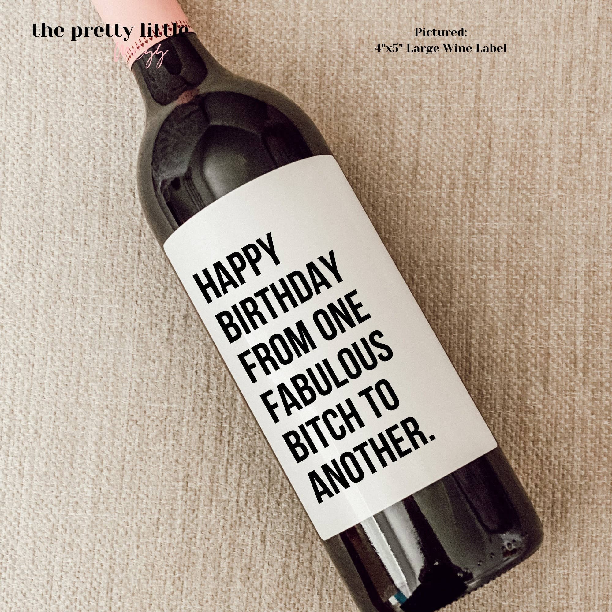 the pretty little mess - Wholesale Gift Tag Label - Birthday Wine Label, Birthday Gift for Her, Birthday Gift for Him, 30th Birthday, 40th Birthday, 50th Birthday, Birthday Card, Birthday Box