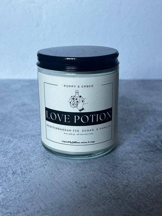 Love Potion Crystal Intention Candle for wholesale by Poppy & Ember