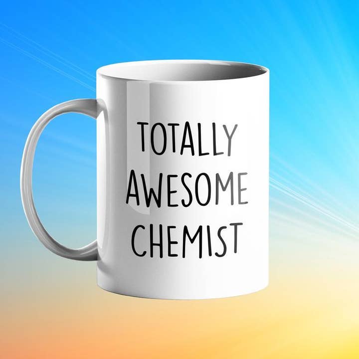 Totally Awesome Chemist Gift Mug for wholesale by Prickly Cards