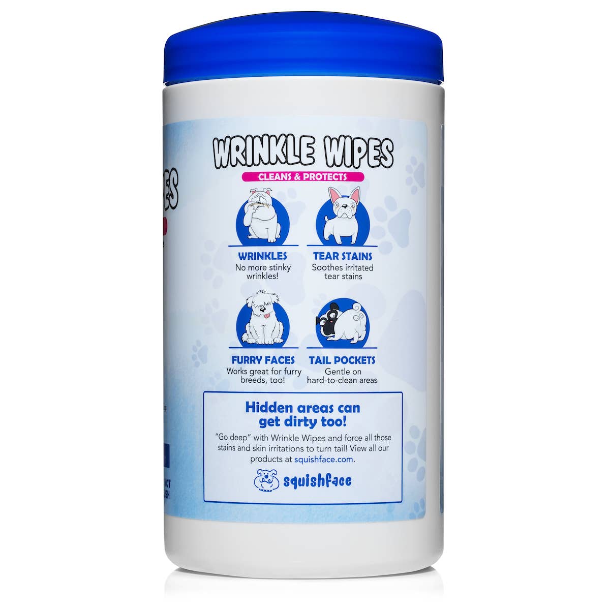 Squishface - Wholesale Pet Grooming Aid - Dog - Squishface Wrinkle Wipes 5”x7” Dog Wipes with Chlorhexidine2