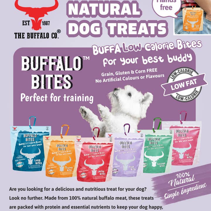 The Buffalo Co. – wholesale Pet treats – Dog – Sausage Bites- Buffalo Bite Training Treats3