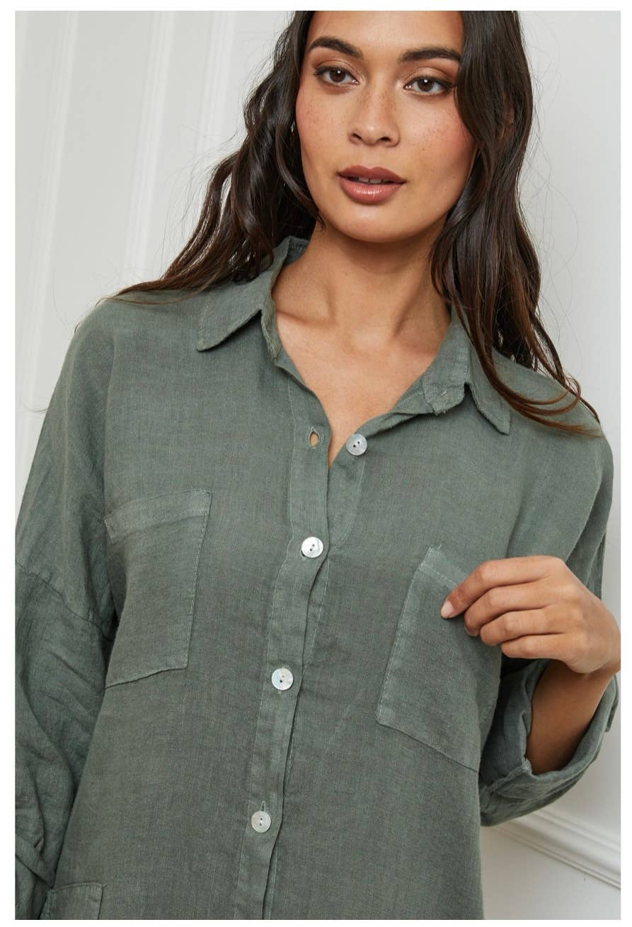 LÉA & LUC - Wholesale Dress - Women's - Long Dresses in 100% Linen REF. 114933