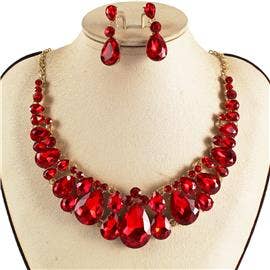 TAPA fashion - Wholesale Jewelry Set - Crystal Necklace Earring Set FJN362 (1PC)15