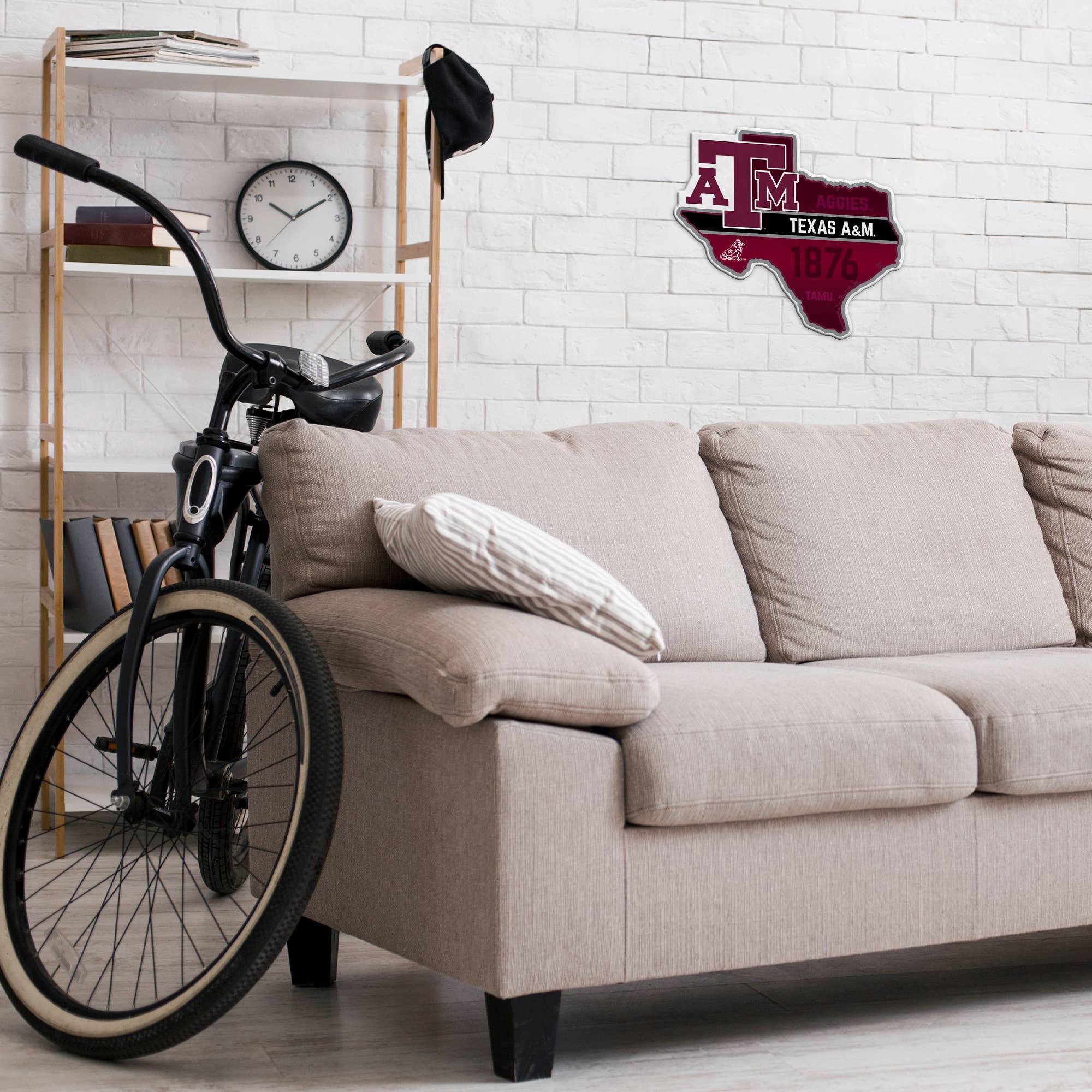 Rico Industries - Vente Pancarte - Fanion découpé en forme d'État des Aggies de Texas A&M de la NCAA2