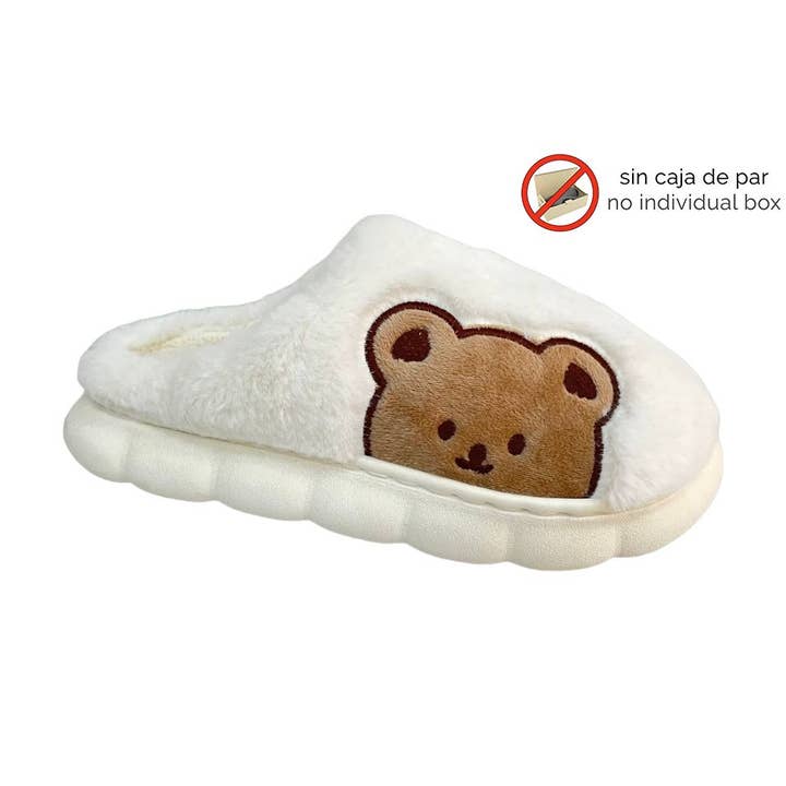 Bolero Piel - Wholesale Slippers - Women's - Plush Slipper with Bear Face