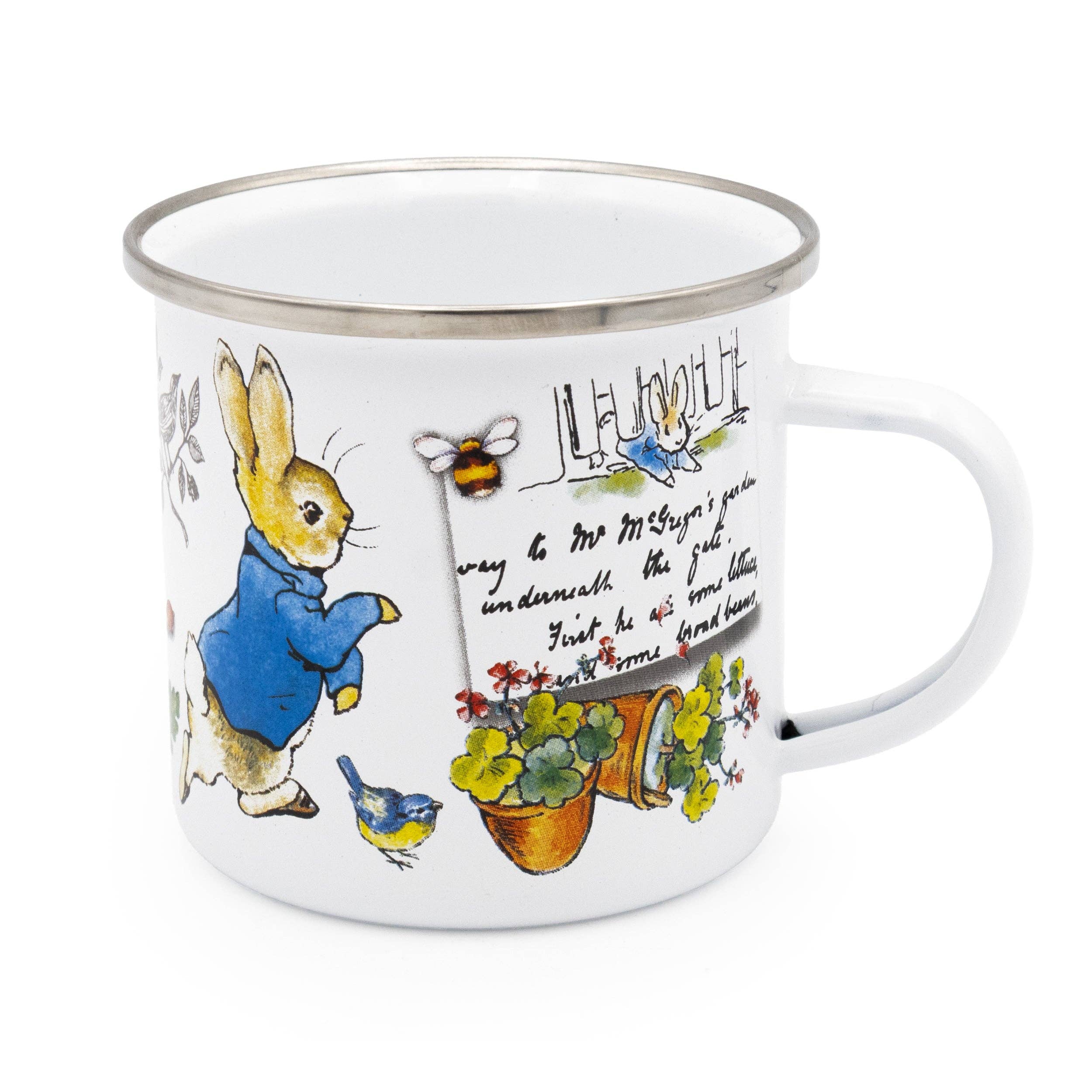 Robert Frederick Ltd - Wholesale Koffiemok - Peter Rabbit Emaille Beker - Klassiek Beatrix Potter Ontwerp1