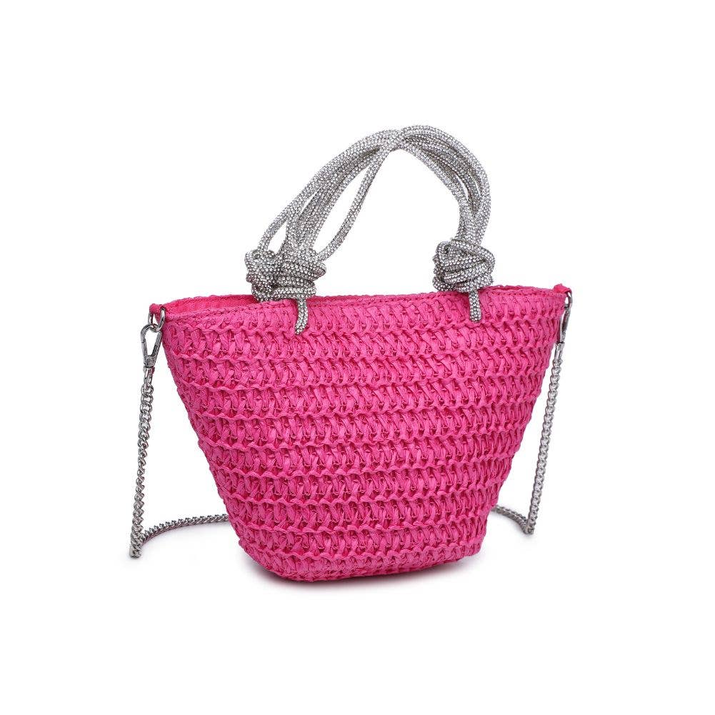 Urban Expressions – wholesale Bärkasse - Dam – Gaia Straw Mini Tote med kristallhandtag4