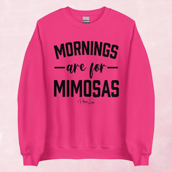 Piper Lou Collection - Wholesale Graphic Sweatshirt - Women's - Mornings Are For Mimosas Graphic Crewneck Sweatshirt7