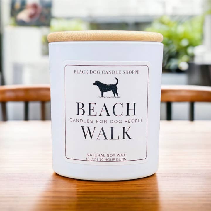 The Black Dog Candle Shoppe - Wholesale Jar/Filled Candle - Candles for Dog People - Beach Walk