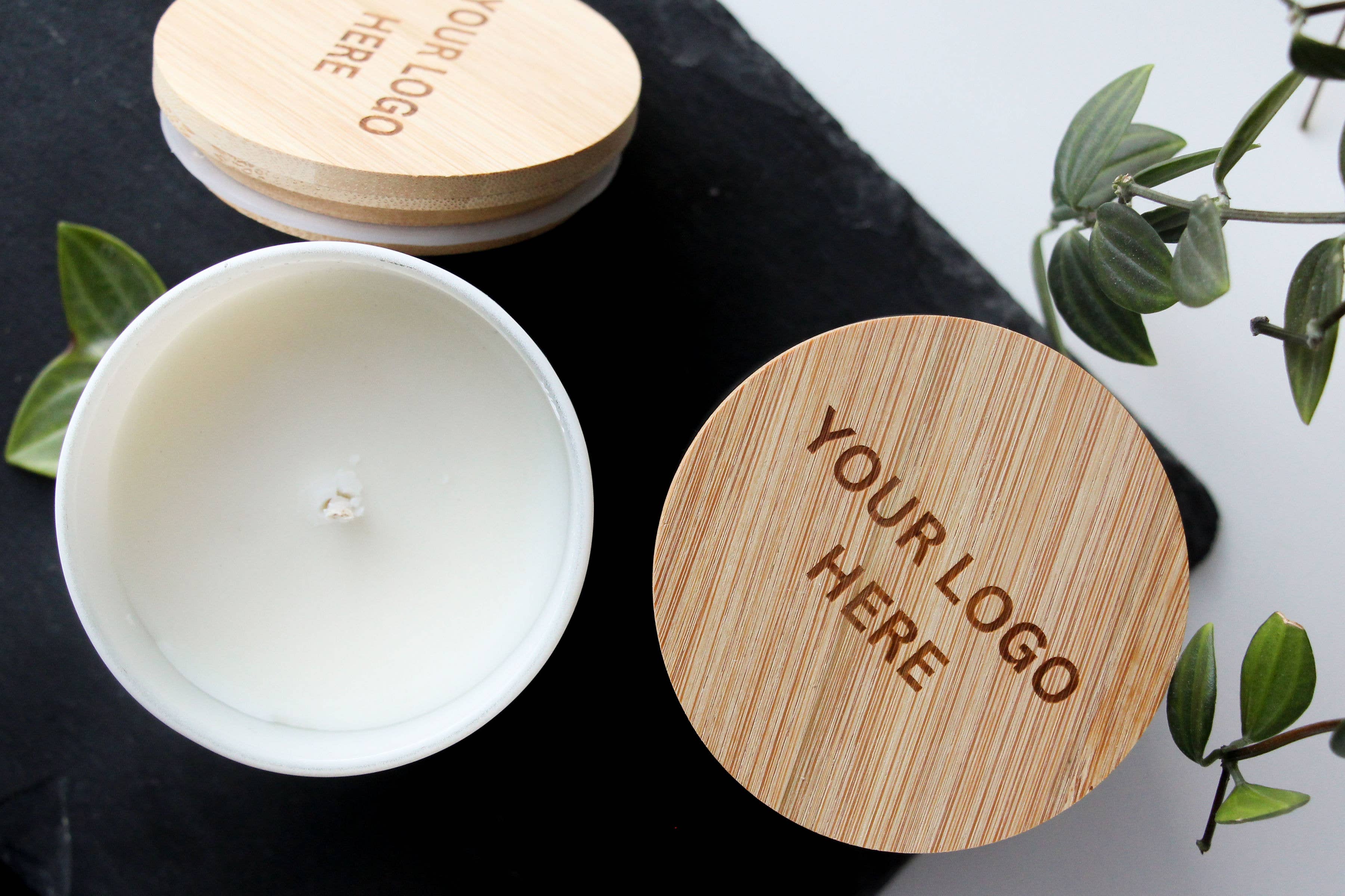 Wholesale Candles - Wholesale Jar/Filled Candle - 8 oz Custom Engraved White Candles | Best Seller Scents 4