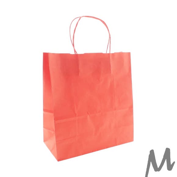 Saco de papel (M) – vermelho - 100 unidades por atacado de Mini Art Products