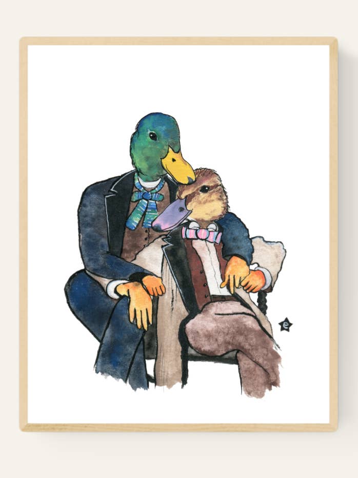 Du har spel - Änder - 8x10 konsttryck för wholesale av Darling Illustrations